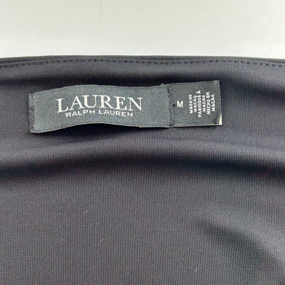 Lauren Ralph Lauren Black Off The Shoulder Blouse Medium - Picture 7 of 10